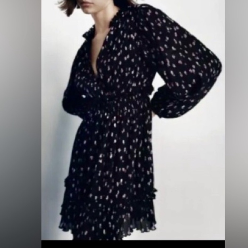 Zara Black Floral Dress